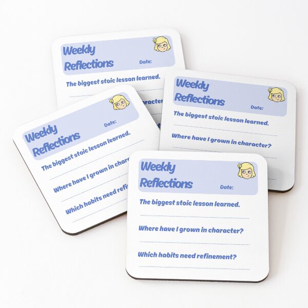 Item preview, Weekly Reflections Stoic Journaling Template inspired by Marcus Aurelius designed and sold by LexaArtworks.