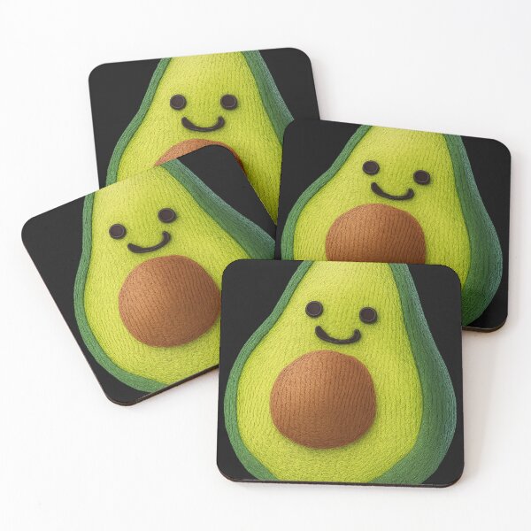 Item preview, embroidery art of a smiling avocado designed and sold by optimusprime39.