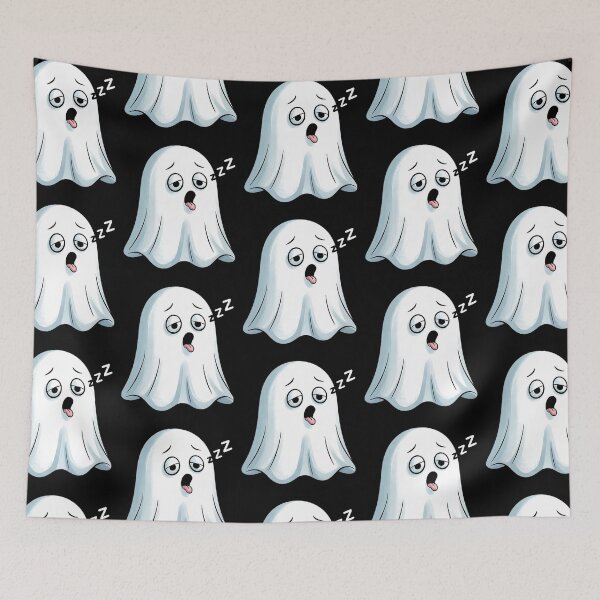 Item preview, Exhausted Sleepy Cute Ghost – Funny Lazy Spirit Cartoon designed and sold by Taans-Creation.