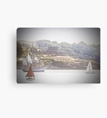 Yachts Passing St Mawes Castle Cornwall Canvas Print