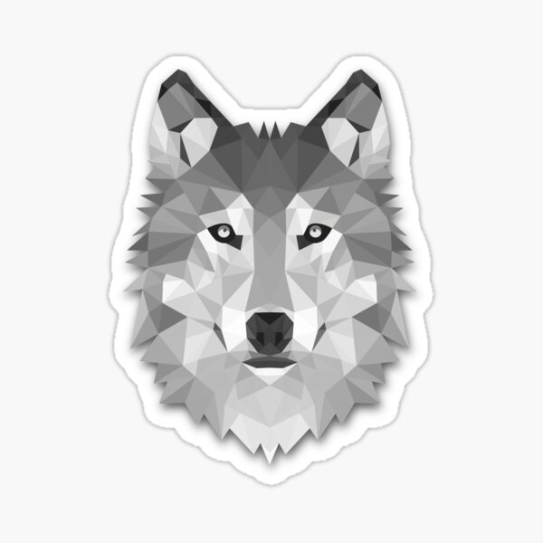 Man Wolf Stickers Redbubble - black furwolf head roblox