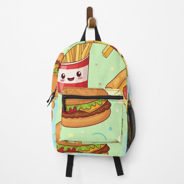 Item preview, Happy Fast Food Pattern with Happy Faces designed and sold by EsenciaZen.