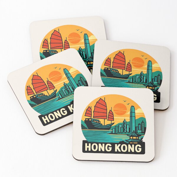 Item preview, Hong Kong - Harbor Sunset Skyline designed and sold by Myra365Art.