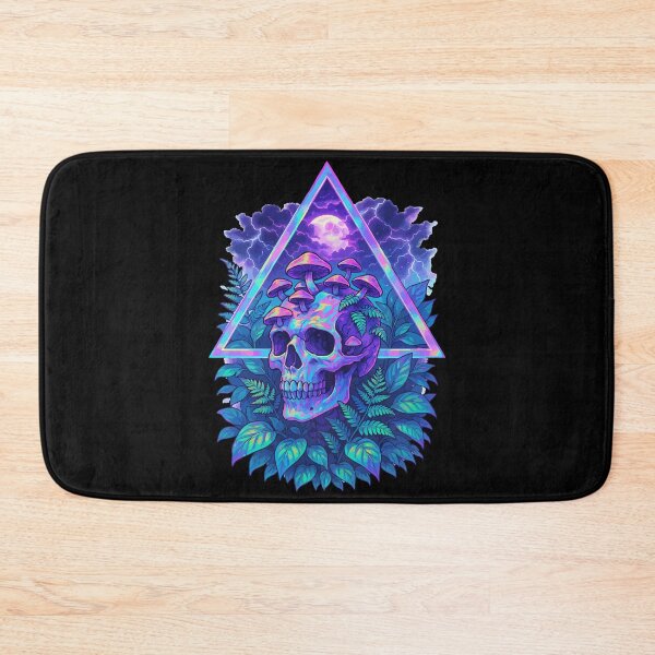 Item preview, Botany Skull Overgrown Fern Plants Vaporwave designed and sold by TomFrontierArt.