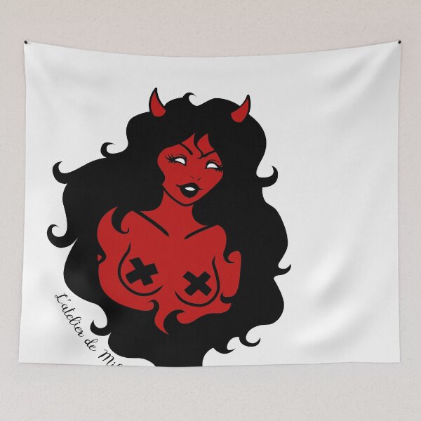 Item preview, She's the Devil ! - White background designed and sold by L'Atelier de Milu.