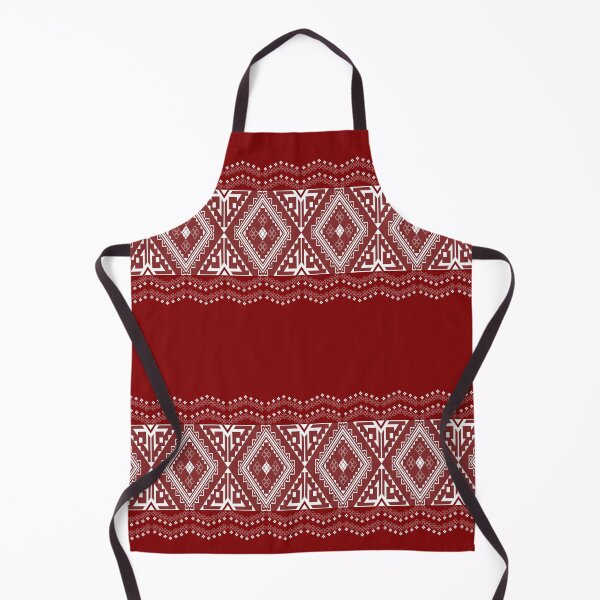 Item preview, Traditional Geometric Thai Textile Pattern in Red and White designed and sold by DesignByNui.