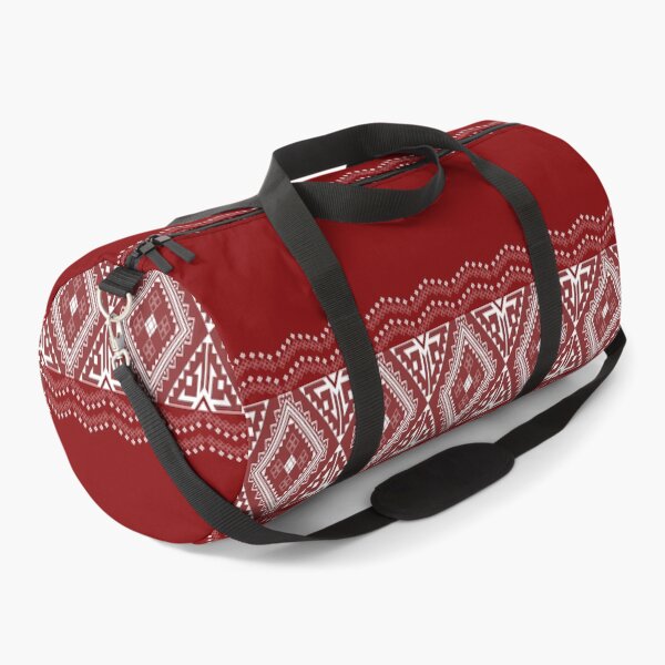 Item preview, Traditional Geometric Thai Textile Pattern in Red and White designed and sold by DesignByNui.