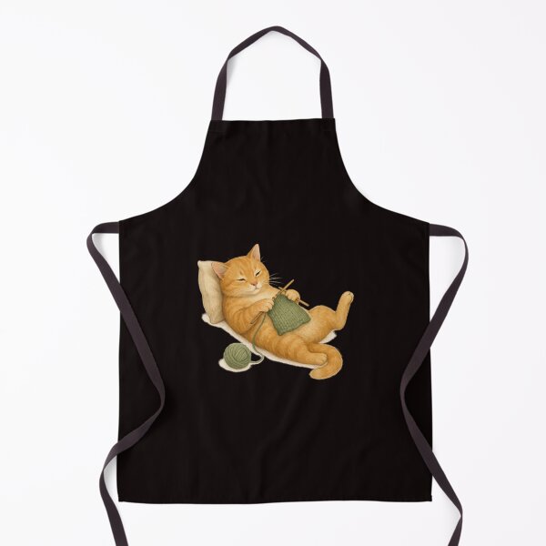 Item preview, Ginger Cat Knitting a Sweater designed and sold by Tadeusz1.