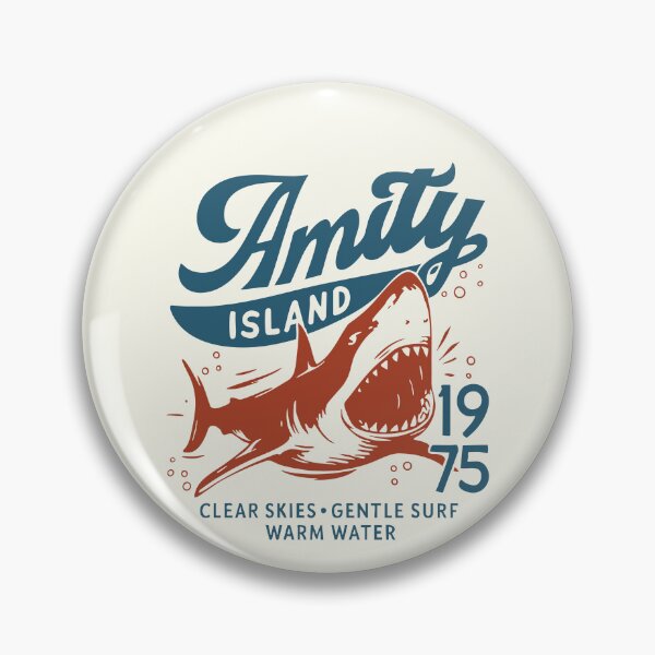 Item preview, Amity Island 1975 Shark Attack T-Shirt Retro Jaws-Inspired Beach Horror designed and sold by w1ckerman.