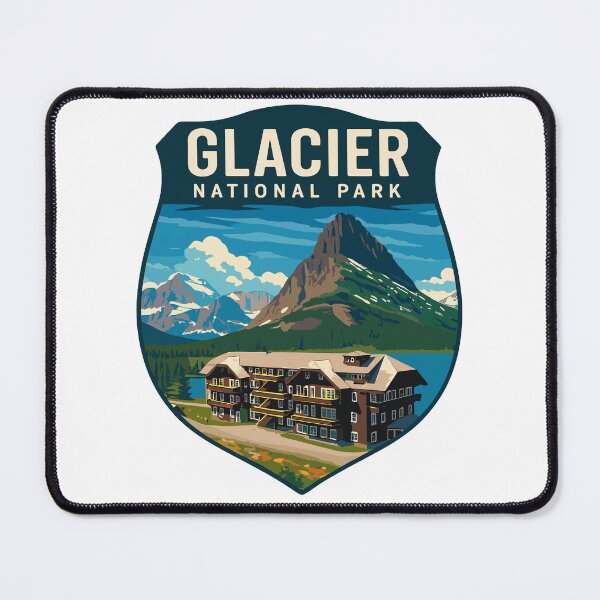 Item preview, Glacier National Park Retro Mountain Landscape Sticker designed and sold by Ismeal Von.