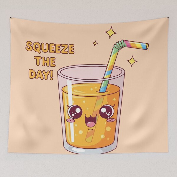 Item preview, Kawaii Energetic Orange Juice - Squeeze the Day! designed and sold by EsenciaZen.