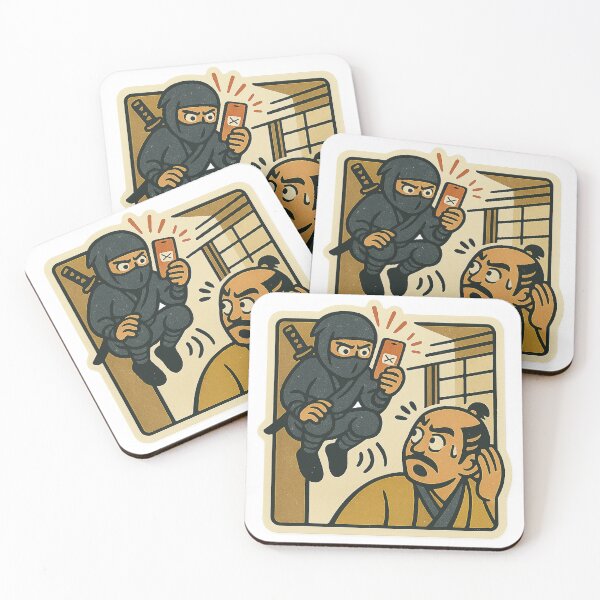 Item preview, 通知音でバレる忍者 / Ninja Notification Fail – 忍びもスマホには勝てない。 designed and sold by Yos-Design-Stoa.