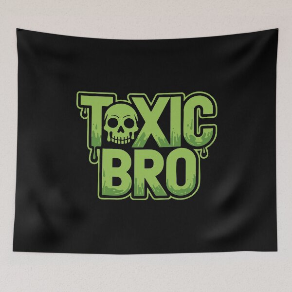 Item preview, Toxic Bro T-Shirt - Funny Gamer Meme Tee with Bold Green Skull Graphic designed and sold by w1ckerman.