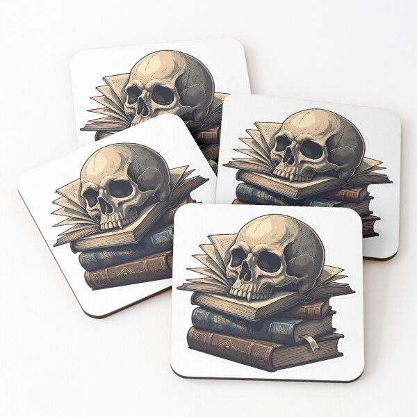 Item preview, Dark Academia Skull & Books Sticker | For the Brooding Scholar designed and sold by StickyGuys.