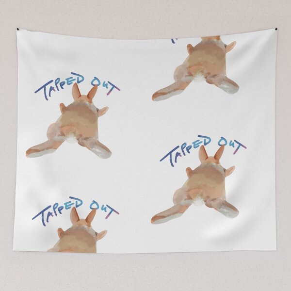 Item preview, Tapped Out Bunny Exhausted watercolor rabbit  designed and sold by tayaan.