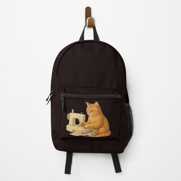 Item preview, Ginger Cat Sewing with a Machine designed and sold by Tadeusz1.