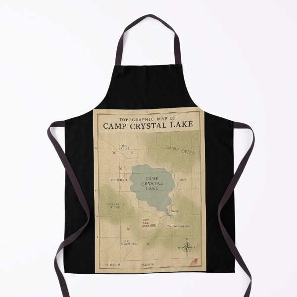 Item preview, Topographic Map Of Camp Crystal Lake designed and sold by MidnightMovieRB.