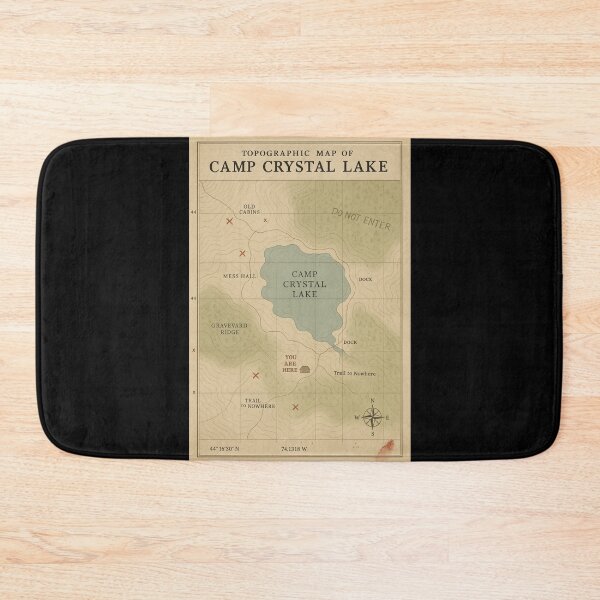 Item preview, Topographic Map Of Camp Crystal Lake designed and sold by MidnightMovieRB.
