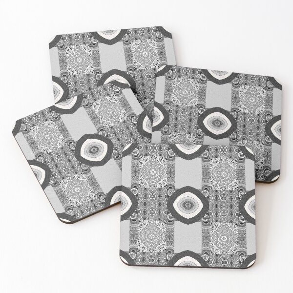 Item preview, Monochrome Mandala Geometric – Luxury Textile Pattern designed and sold by romenticit.