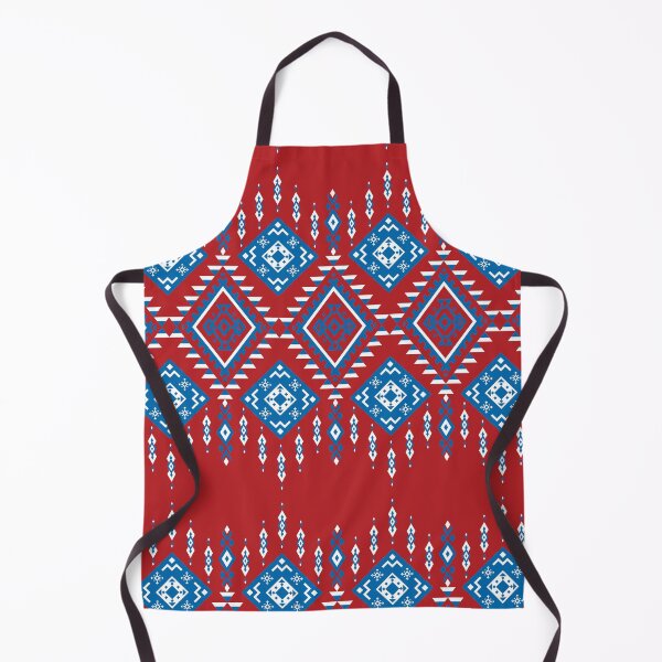 Item preview, Traditional Red, Blue, and White Geometric Thai Textile Pattern designed and sold by DesignByNui.