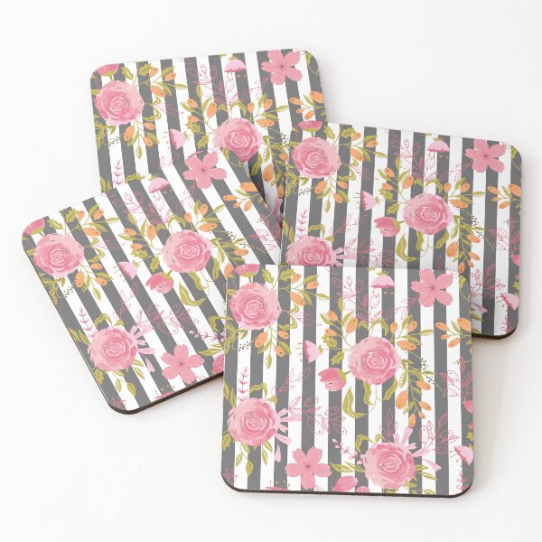Item preview, Flower on Stripes designed and sold by Farissa Designs.