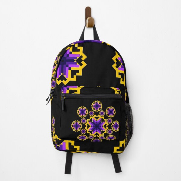 Item preview, Violet & Goldenrod Pixel Bloom Ethnic Seamless Pattern designed and sold by Khwanchai.