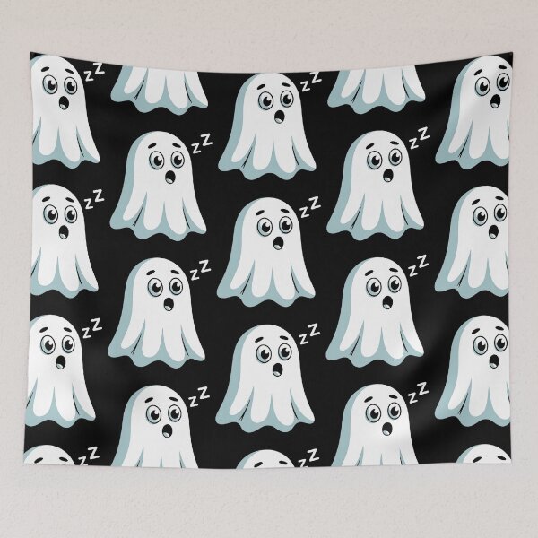 Item preview, Adorable Sleepy Halloween Cute Ghost with Zzzs – Kawaii Halloween Spirit designed and sold by Taans-Creation.