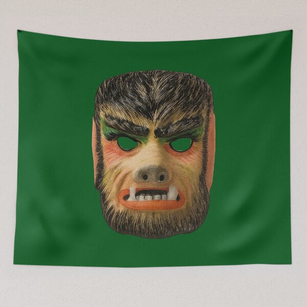 Artikelvorschau, Der Wolfsmensch Vintage Halloween Maske entworfen und verkauft von MidnightMovieRB.