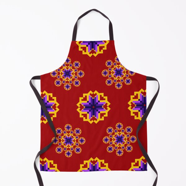 Item preview, Ruby Red & Violet Pixel Bloom Ethnic Seamless Pattern designed and sold by Khwanchai.
