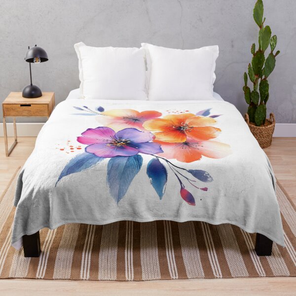 Item preview, Vibrant Watercolor Floral Burst designed and sold by MysticCanvasAi.