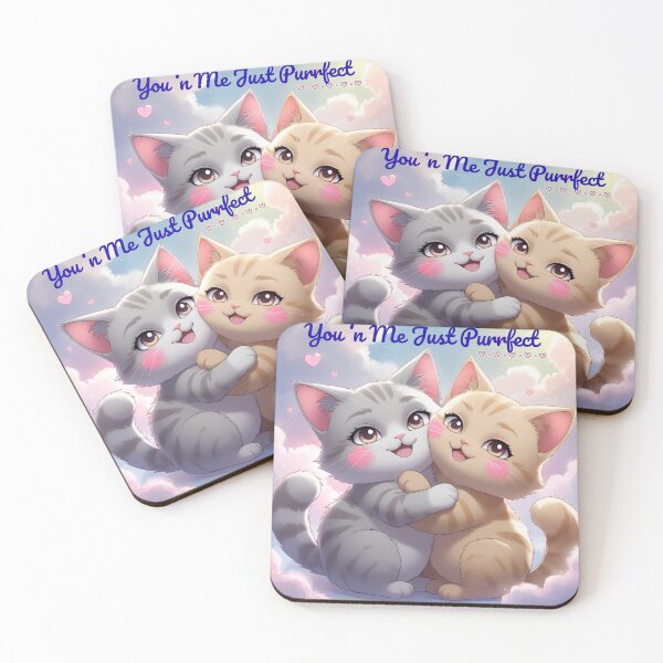 Item preview, Cute Cats Hugging – “You ’n Me Just Purrfect” – Romantic Gift designed and sold by Mininou.