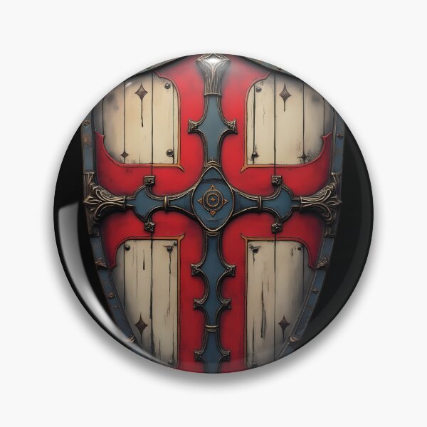 Item preview, Distressed St George's Cross Knight Shield designed and sold by ShadowAndSlate.