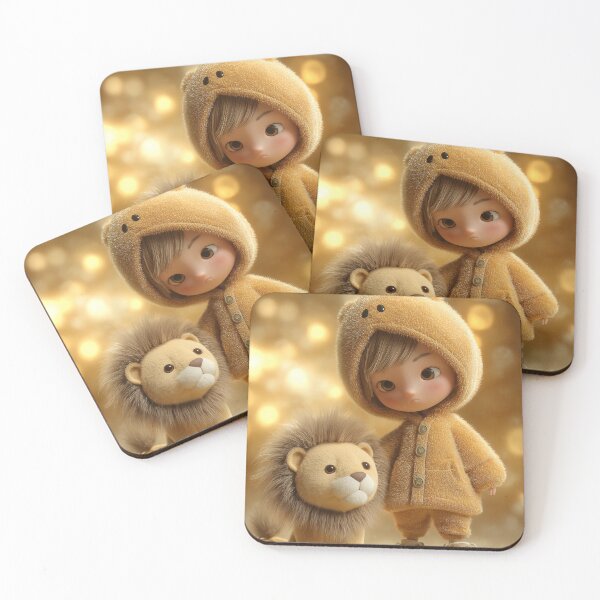 Item preview, Cozy Leo Chibi & Lion – Soft Zodiac Art for Warm-Hearted Souls designed and sold by GoldenChiArt.