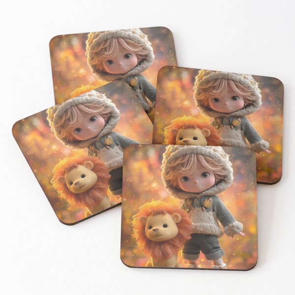 Item preview, Lionhearted Leo Chibi – Soft Courage Zodiac Art designed and sold by GoldenChiArt.