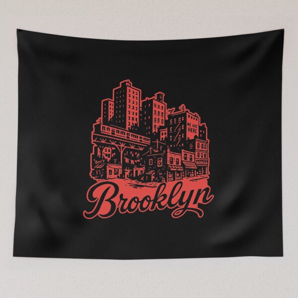 Item preview, Brooklyn elevated subway street scene designed and sold by Boogosh.