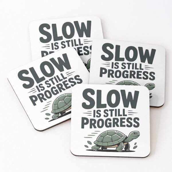 Item preview, Slow Is Still Progress – Motivational Turtle Quote Design designed and sold by Enjoy237.