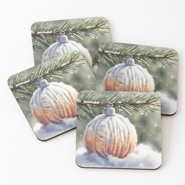 Item preview, Traditional Bauble in Snow designed and sold by CalmnessbyChoice.