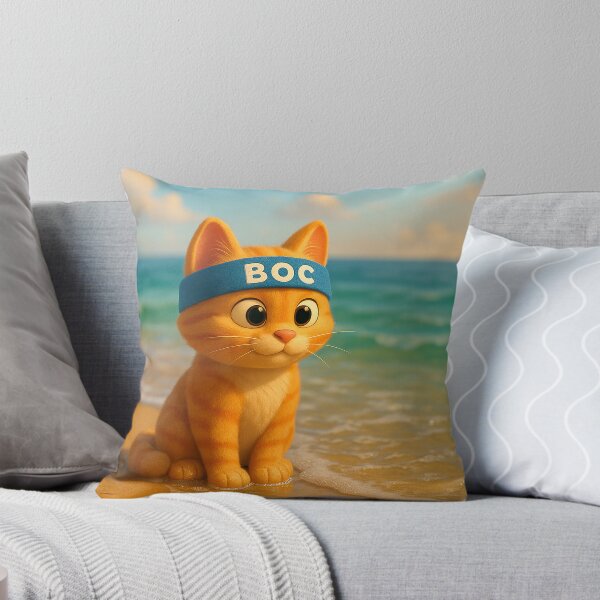 Artikelvorschau, BOC Beachy Orange Cat 2 – BOC sitzt zufrieden am Meer entworfen und verkauft von Beachy.
