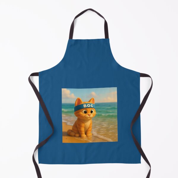 Item preview, BOC Beachy Orange Cat 2 - BOC Sits Contented Next To The Ocean designed and sold by Beachy.