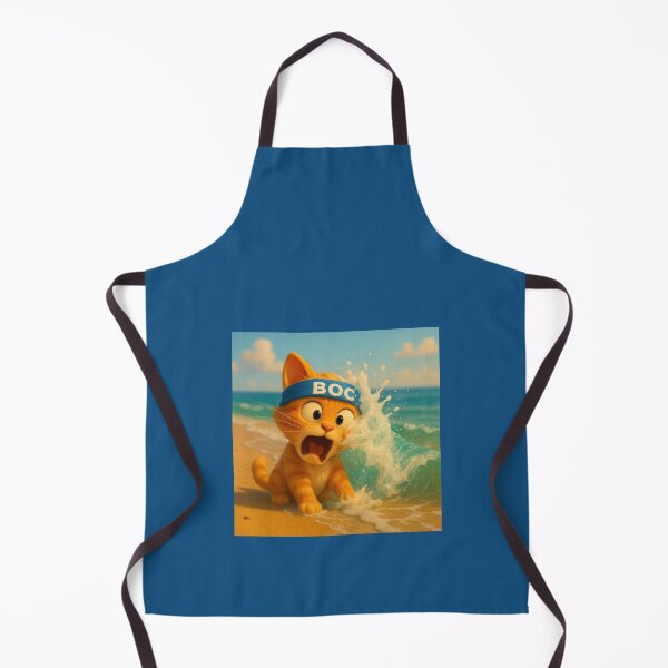 Item preview, BOC Beachy Orange Cat 3 - BOC Gets a Fright When a Wave Hits His Face designed and sold by Beachy.