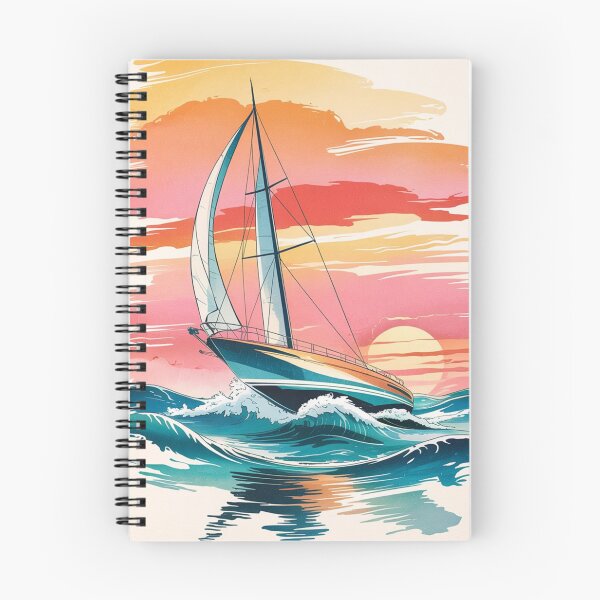 Item preview, "Vintage Sunset Sailing – Ocean Adventure in Retro Style" designed and sold by Tomasz  Siennicki.