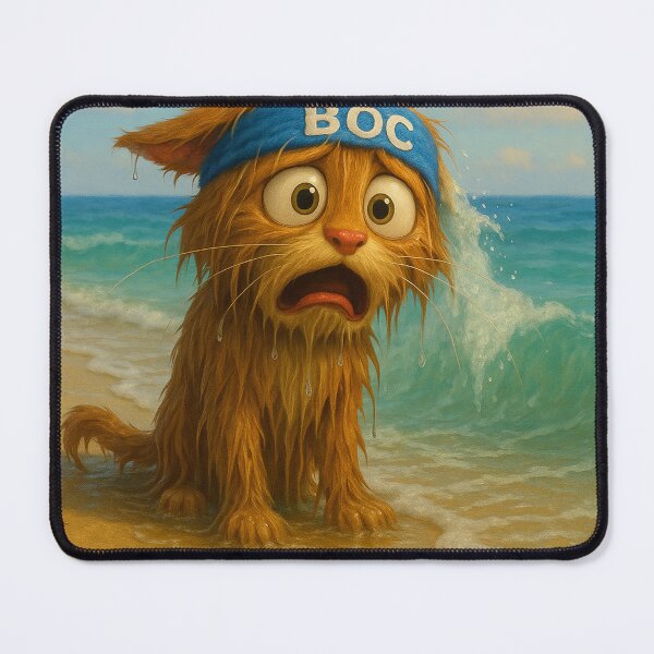 Item preview, BOC Beachy Orange Cat 4 - BOC is Wet and Miserable designed and sold by Beachy.