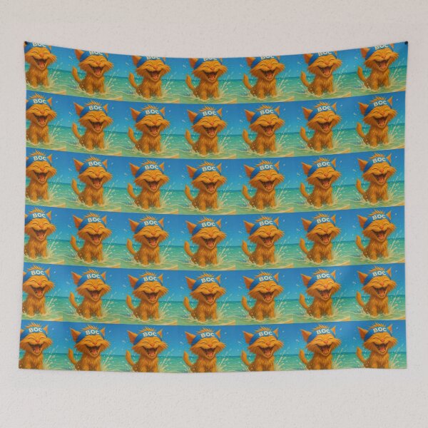Item preview, BOC Beachy Orange Cat 5 - BOC Decides He Loves The Sea - He is a Happy Cat designed and sold by Beachy.