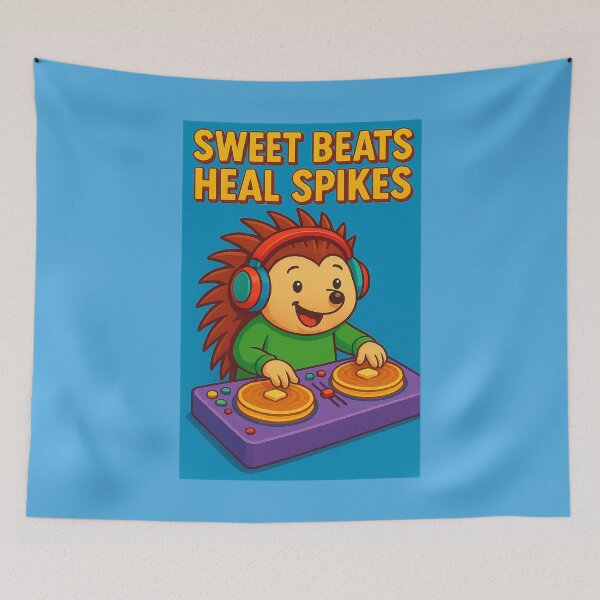 Item preview, Sweet Beats Heal Spikes – DJ Hedgehog Therapy designed and sold by Girih.