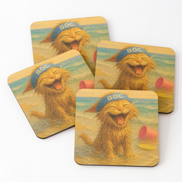 Item preview, BOC Beachy Orange Cat 6 - BOC Late In The Day At The Beach Still Having Fun designed and sold by Beachy.