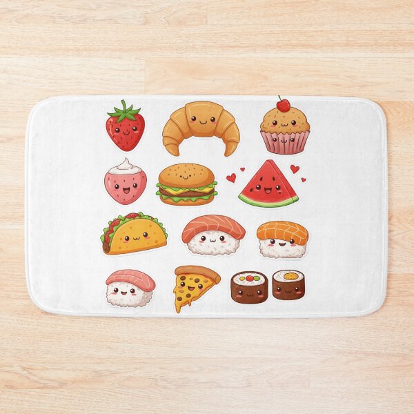 Item preview, kawaii food faces designed and sold by Liberty Labels.