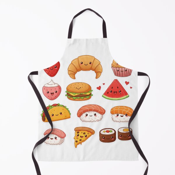 Item preview, kawaii food faces designed and sold by Liberty Labels.