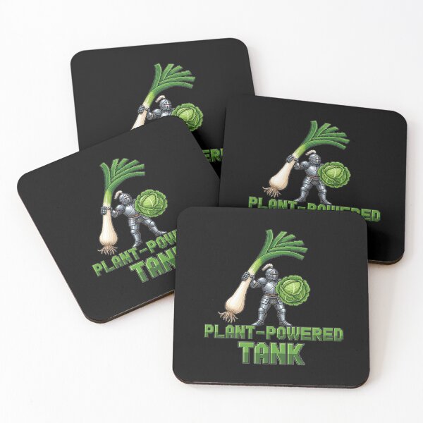 Item preview, Plant-Powered Tank - Funny Vegan Knight Pixel Art designed and sold by Joyful-Park.