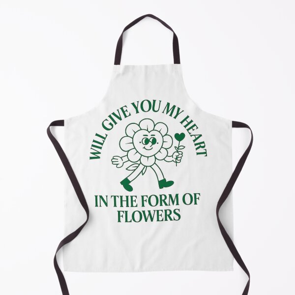 Artikelvorschau, Ich schenke dir mein Herz in Form von Blumen – süßes Blumen-Cartoon-Zitat-Design entworfen und verkauft von CosmoMerchStore.