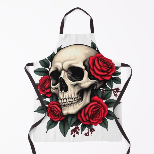 Artikelvorschau, Totenkopf und Rosen Tattoo-Design entworfen und verkauft von Iuqiune.
